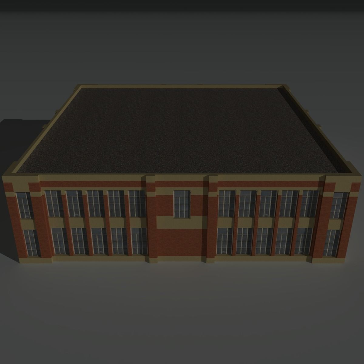 Factory Building 6 Low-poly 3D model_3