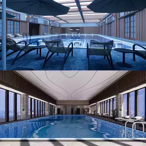 collection swimming pools -B9 3D model