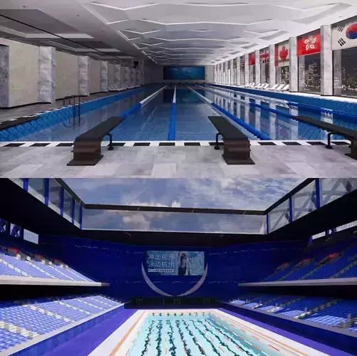 collection swimming pools -B5 3D model