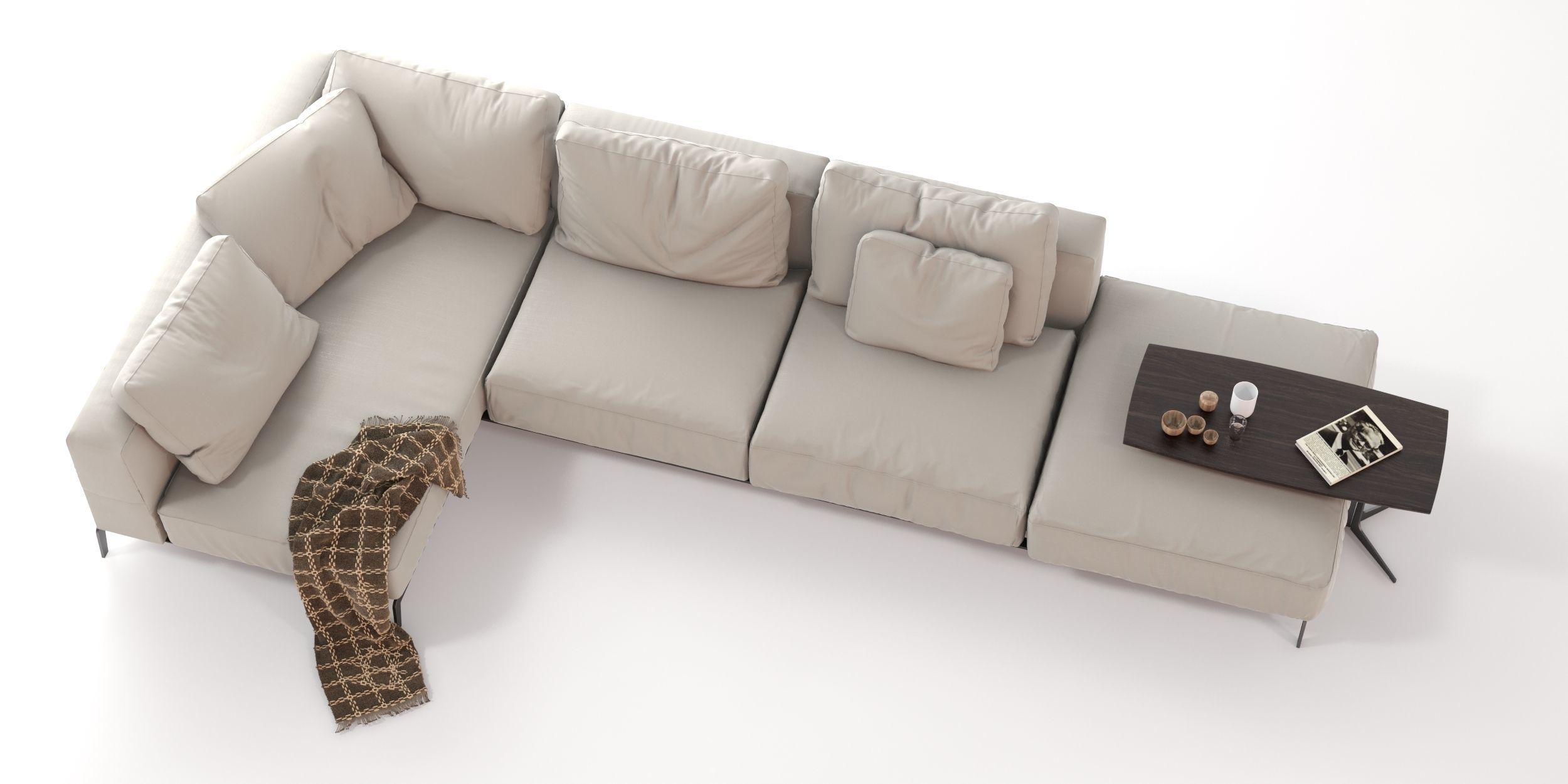 Flexform Sectional Sofa Ettore 3D model_2