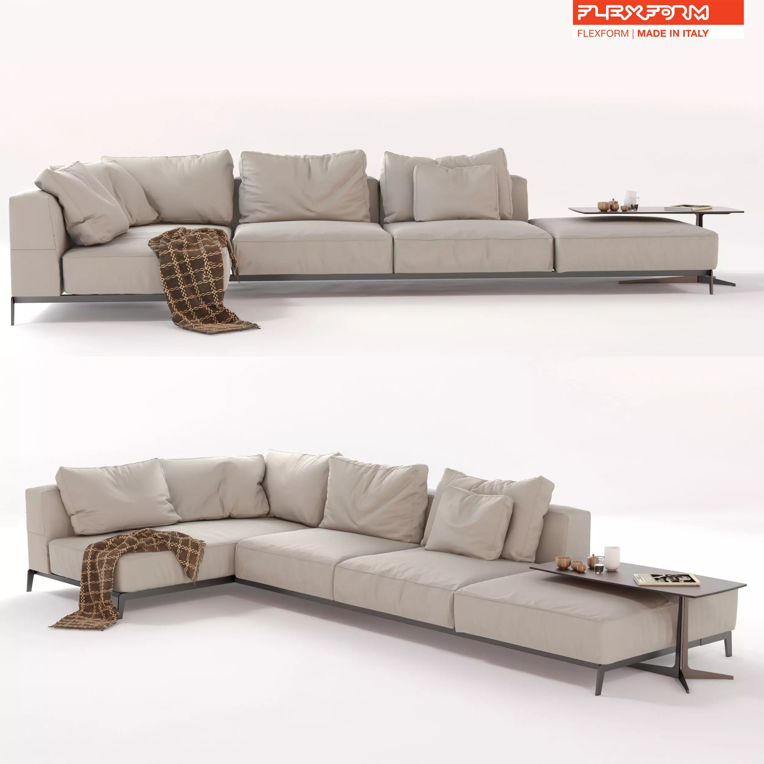 Flexform Sectional Sofa Ettore 3D model_0