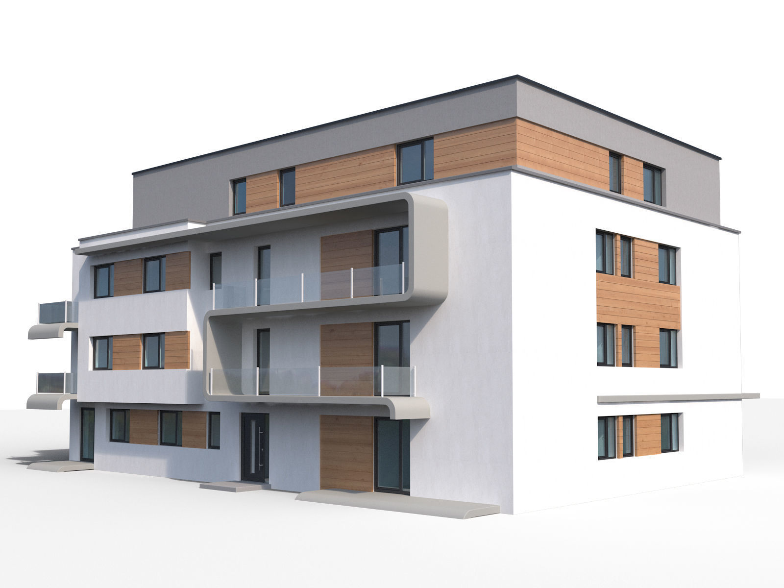 Appartment house 3D model_8