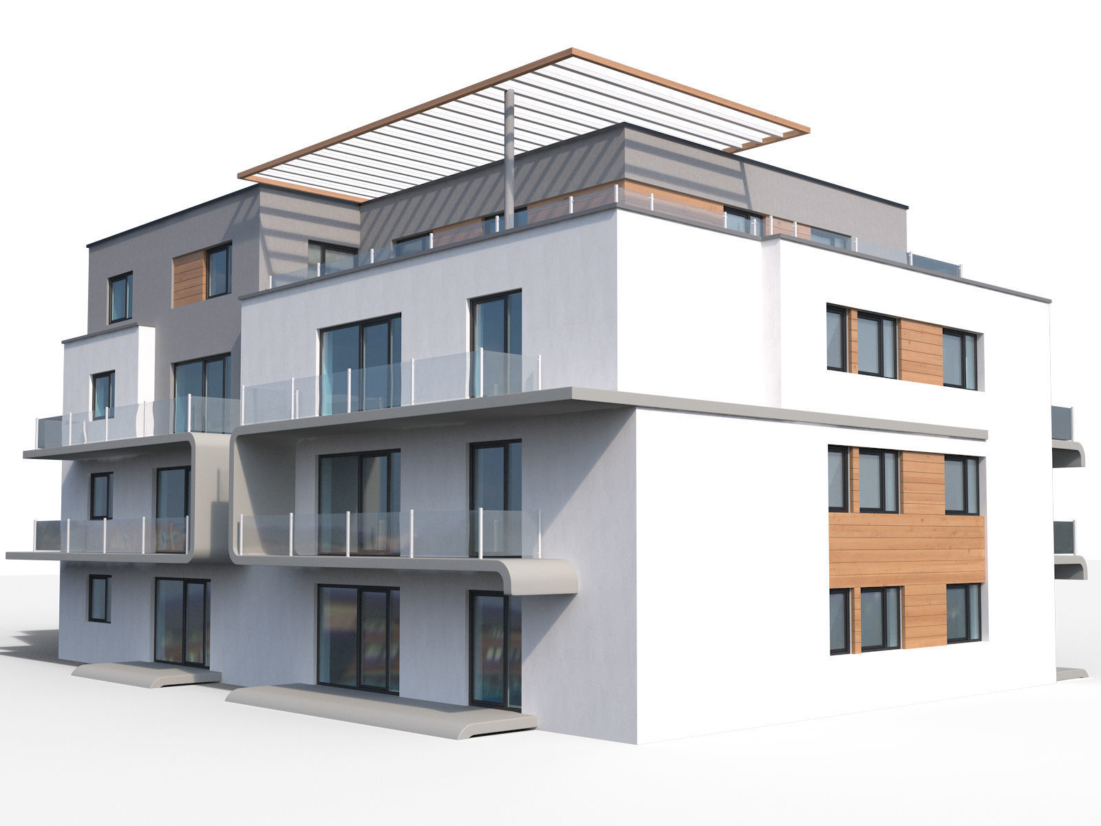 Appartment house 3D model_2