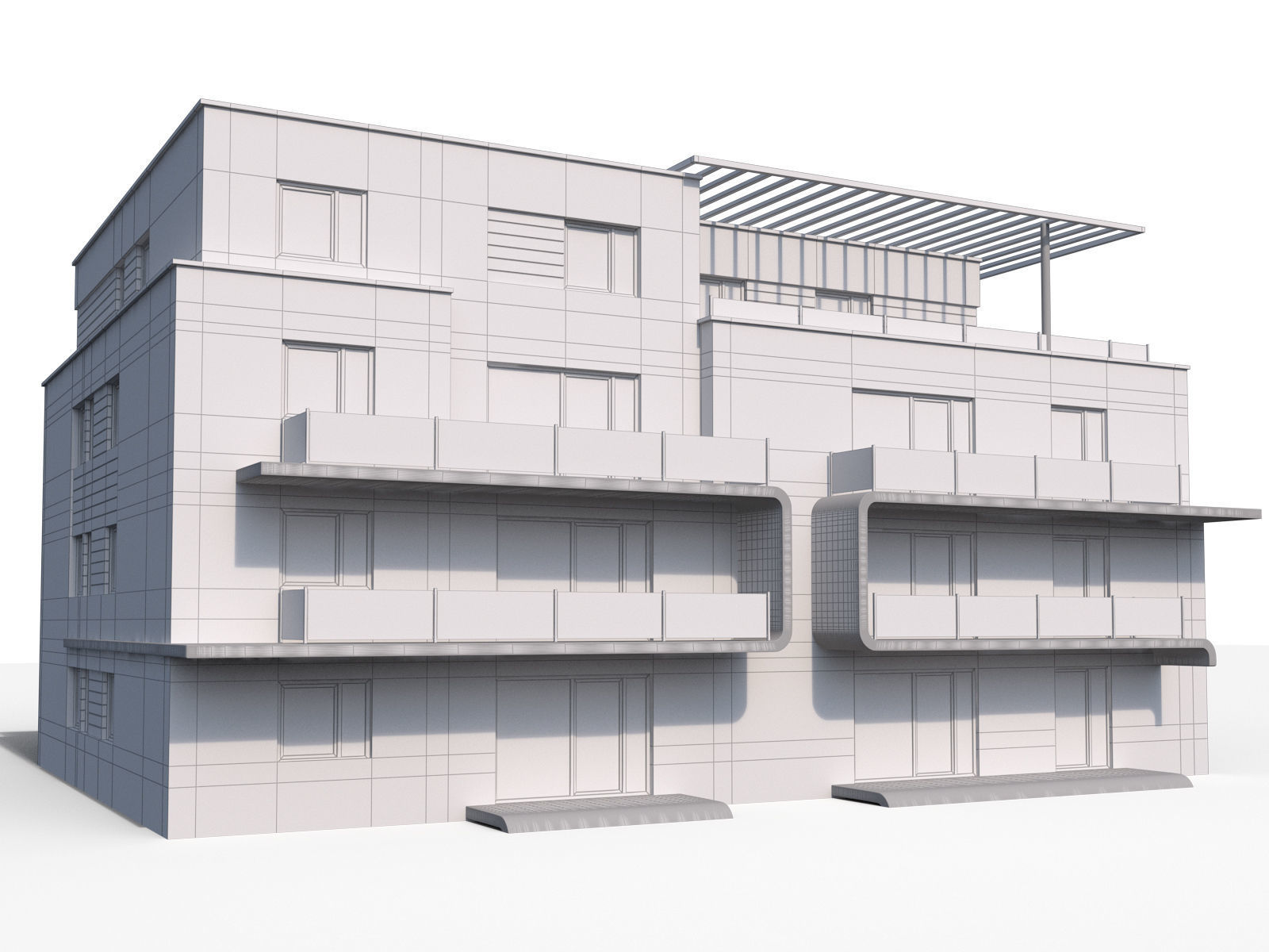 Appartment house 3D model_5