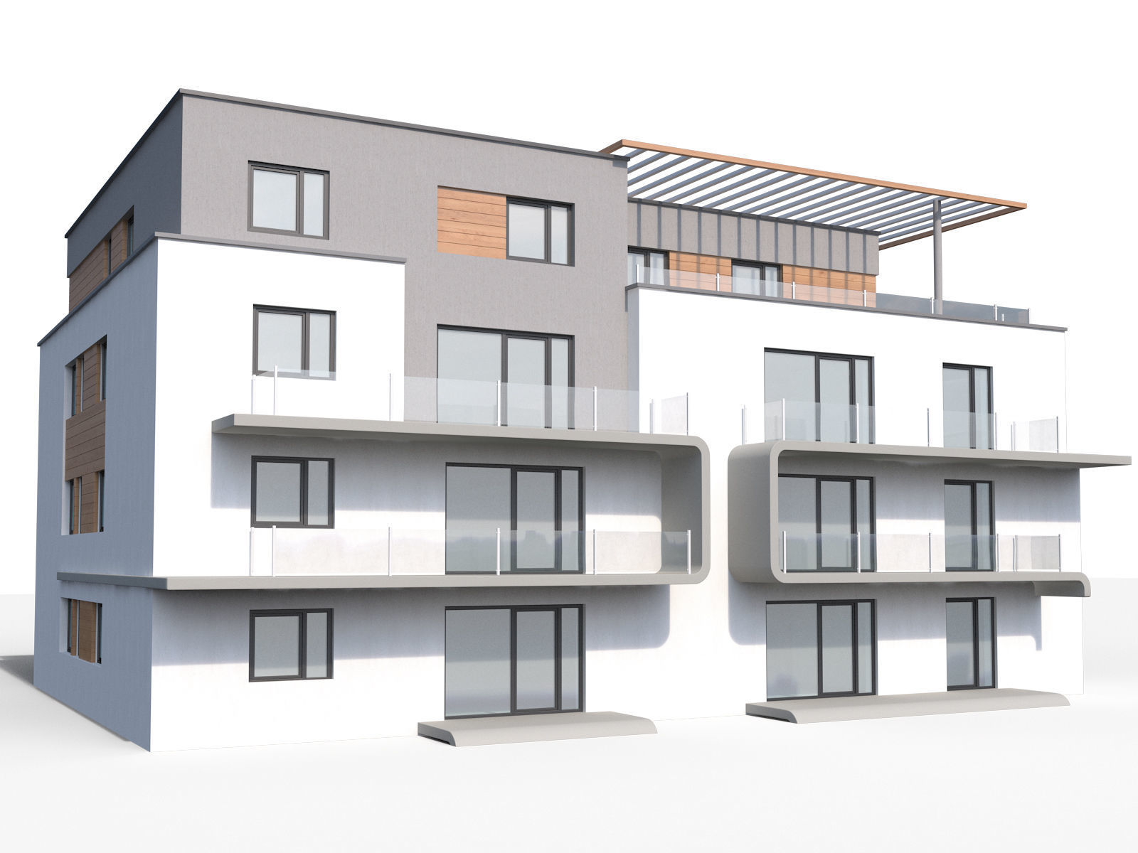 Appartment house 3D model_4