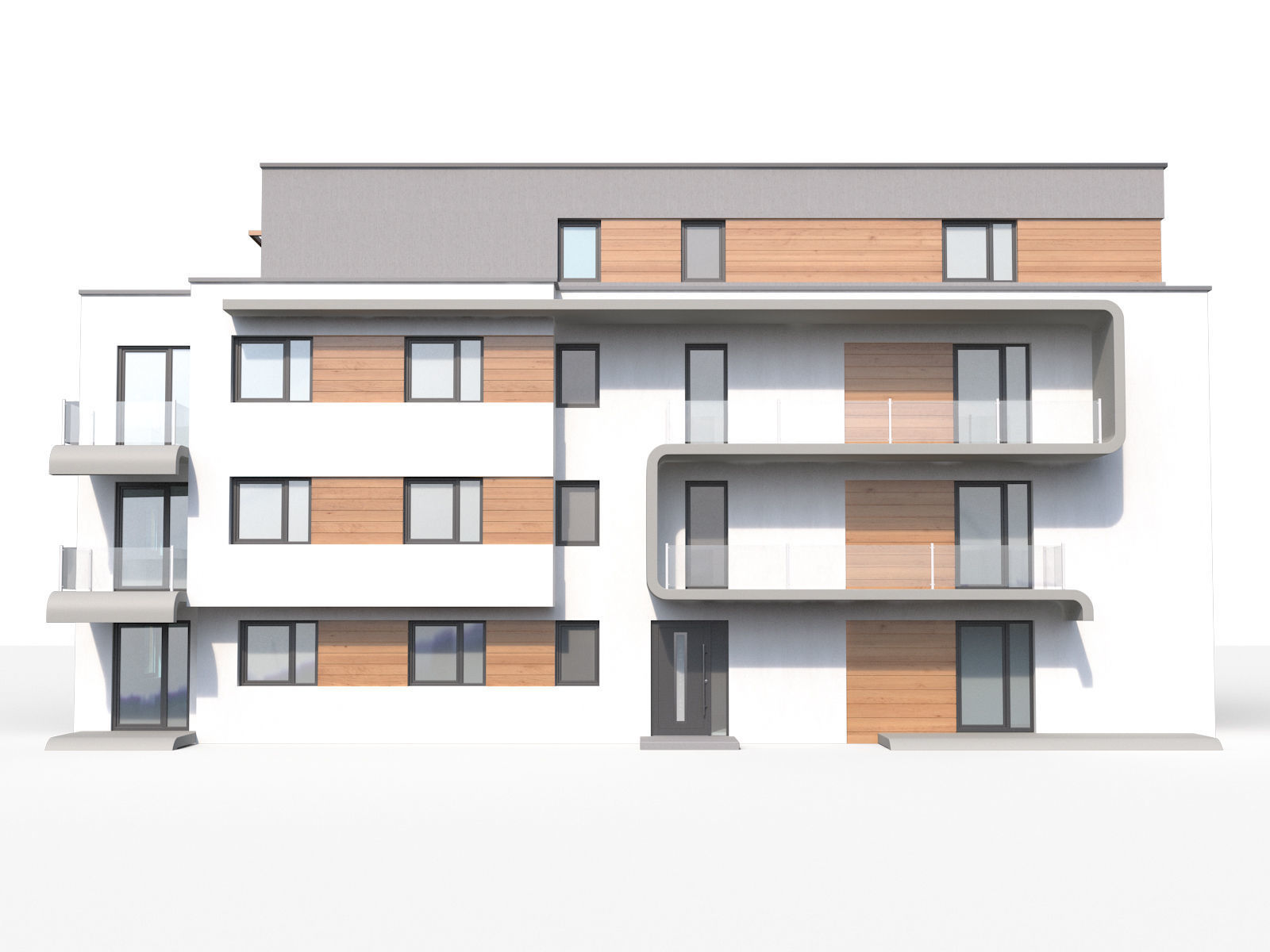 Appartment house 3D model_6