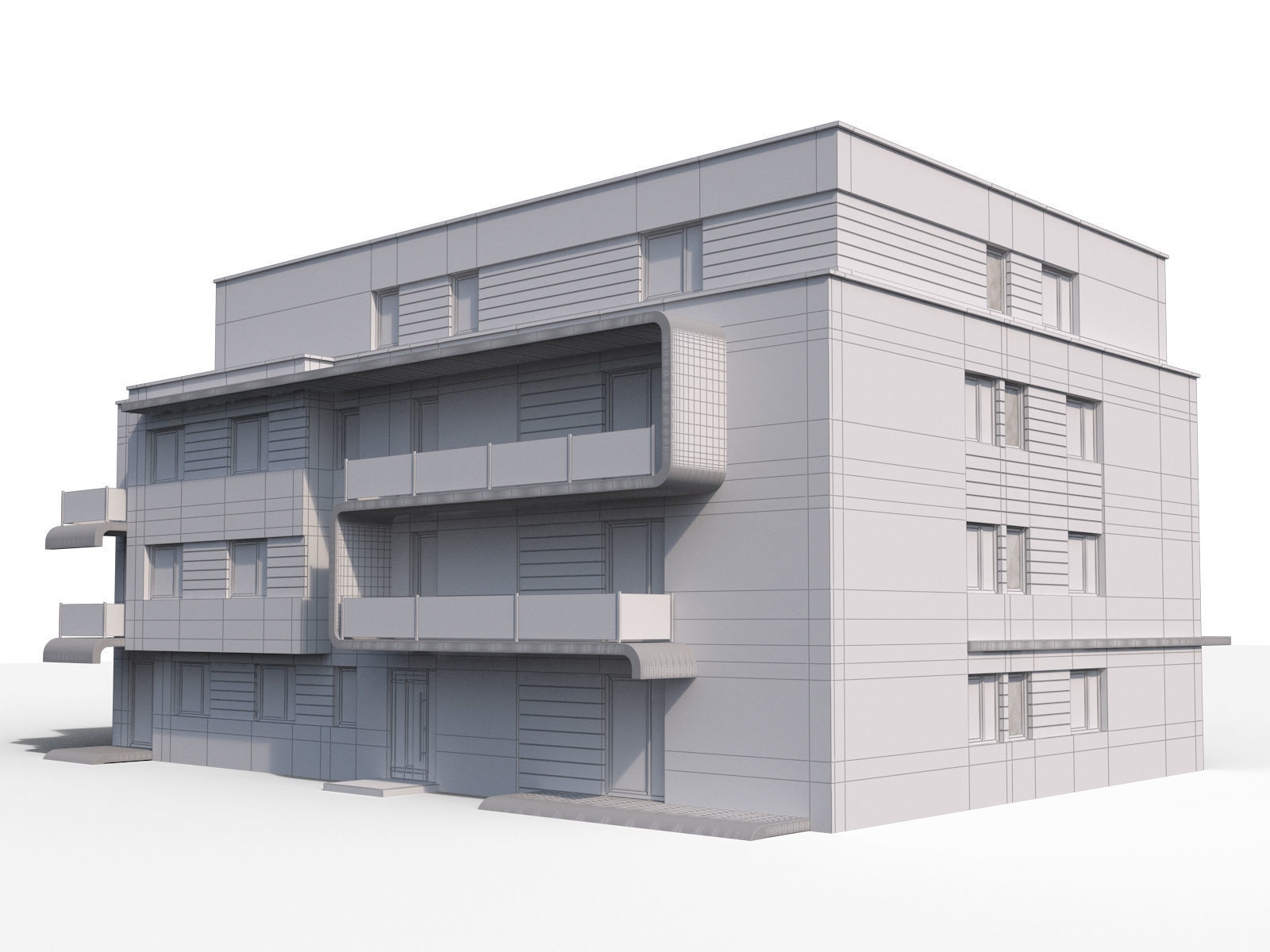 Appartment house 3D model_9