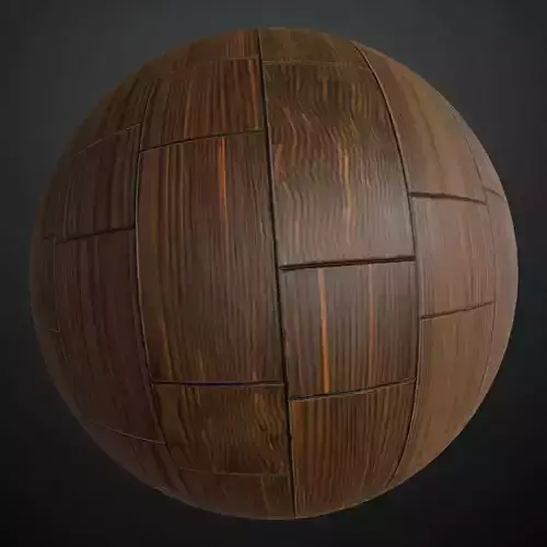 Golden Oak Parquet Wood Planks PBR Seamless Texture