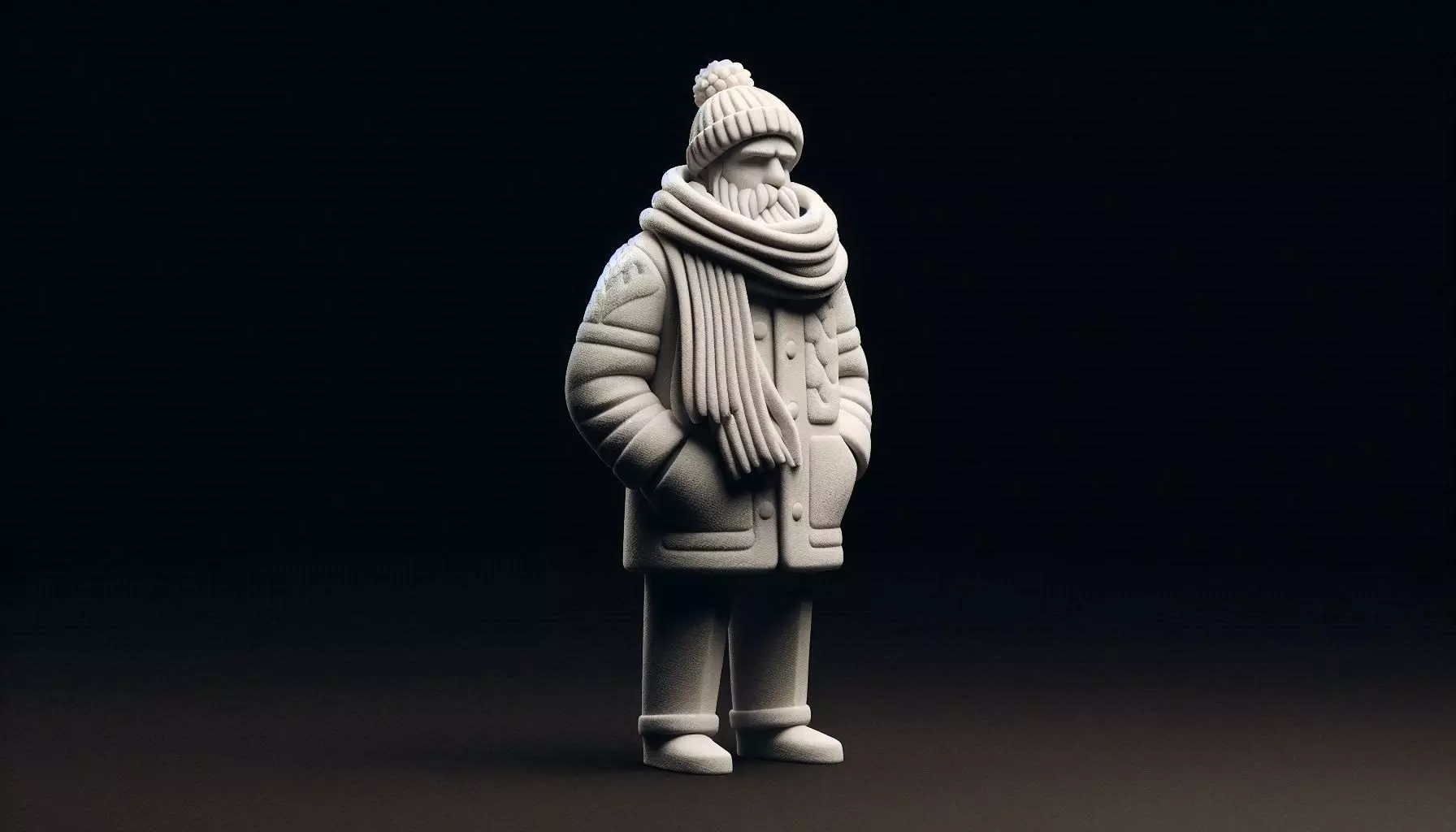 Man Walking in Winter Outfit Free 3D print model