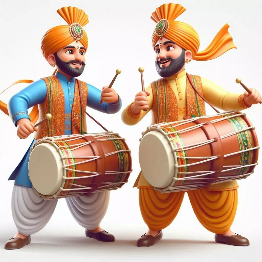 Desi Dhol Band 3D Model Free 3D print model