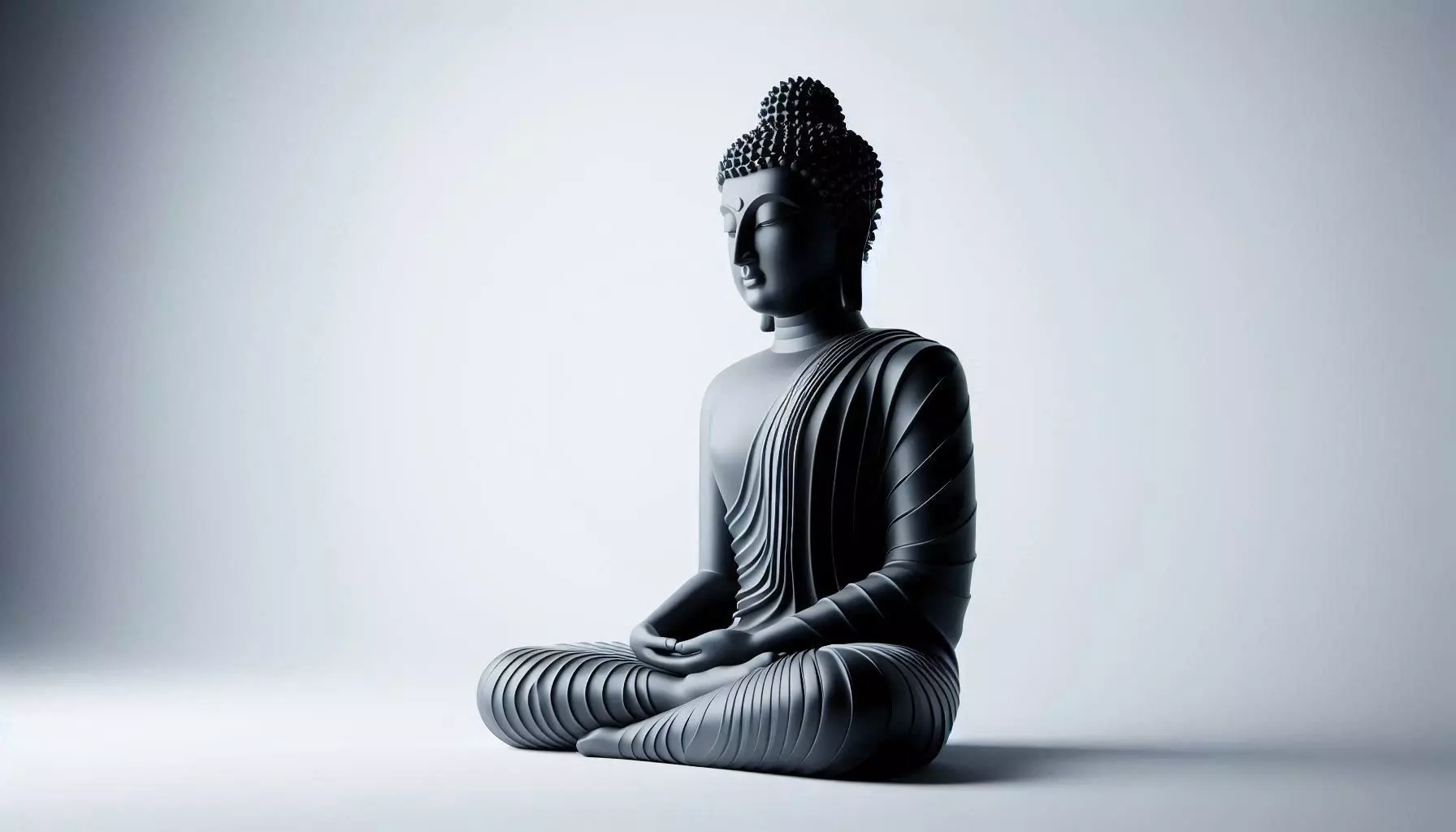 Black Buddha Meditation Statue Model 3D print model