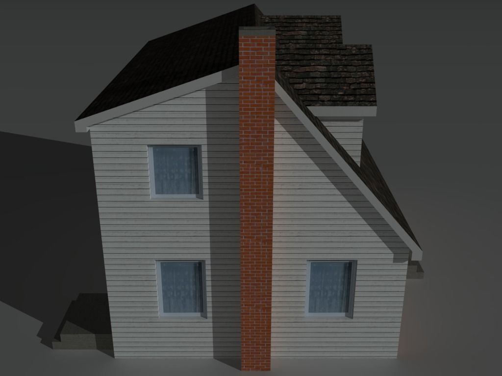 House 6 Low-poly 3D model_7