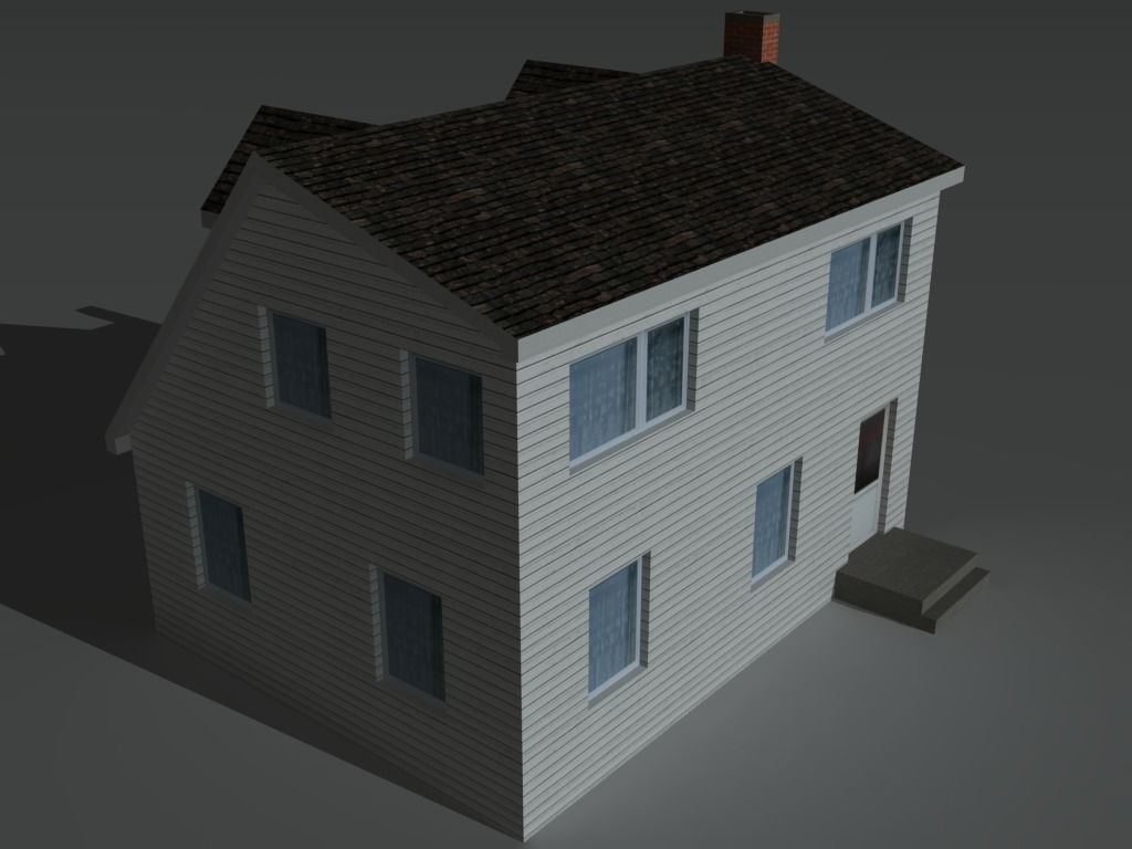 House 6 Low-poly 3D model_4