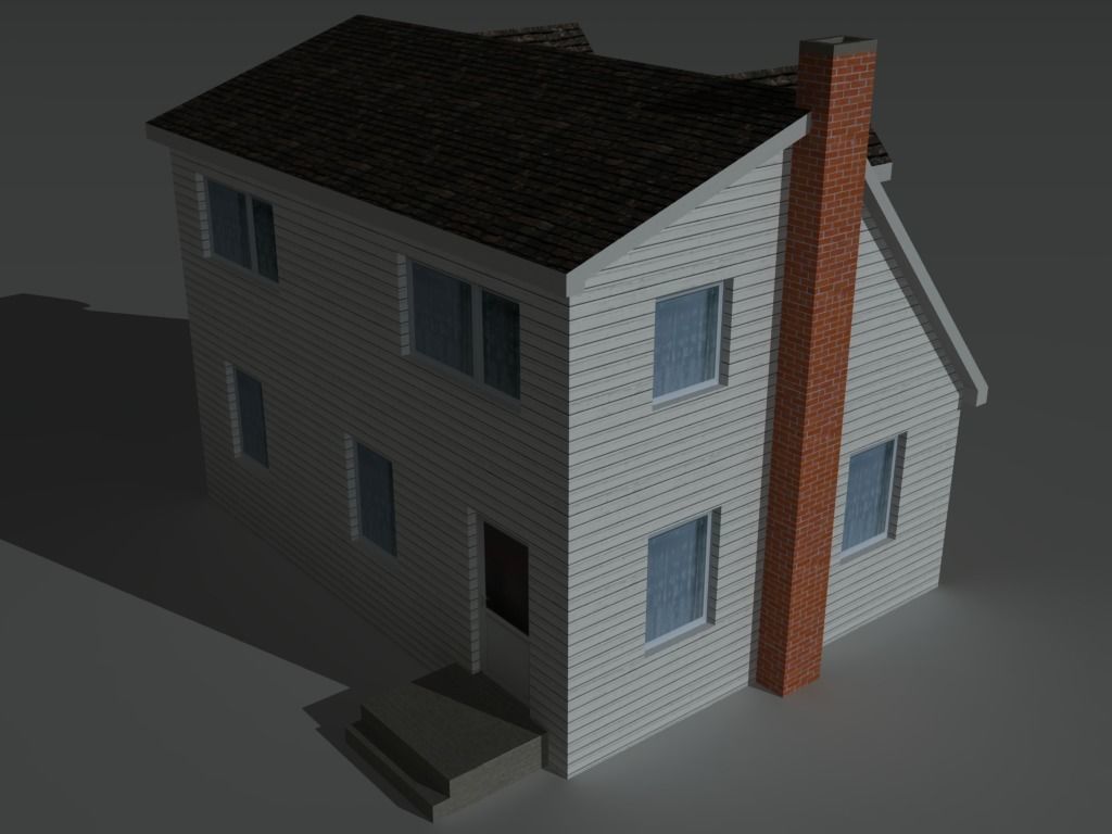House 6 Low-poly 3D model_6