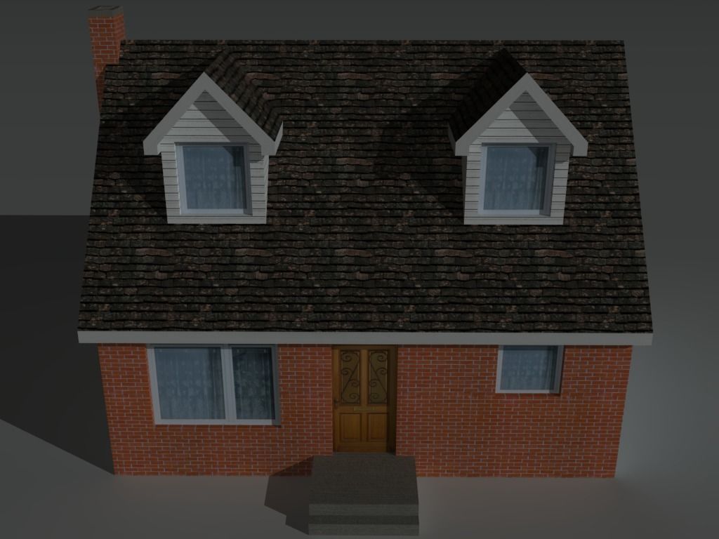 House 6 Low-poly 3D model_1