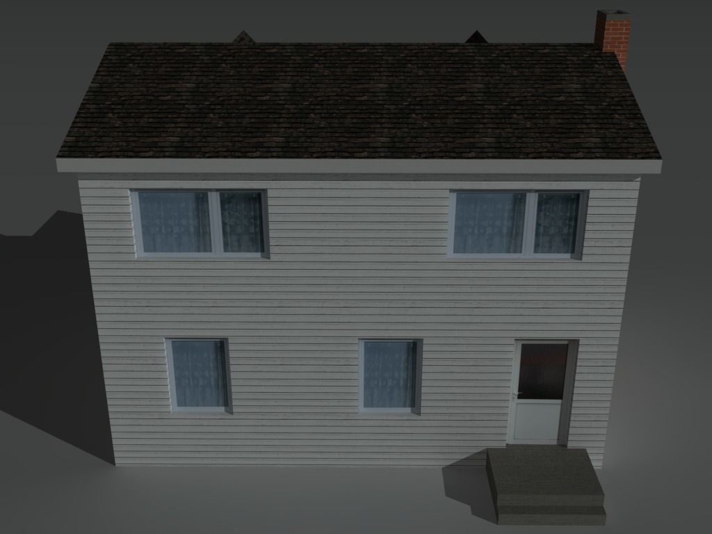 House 6 Low-poly 3D model_5