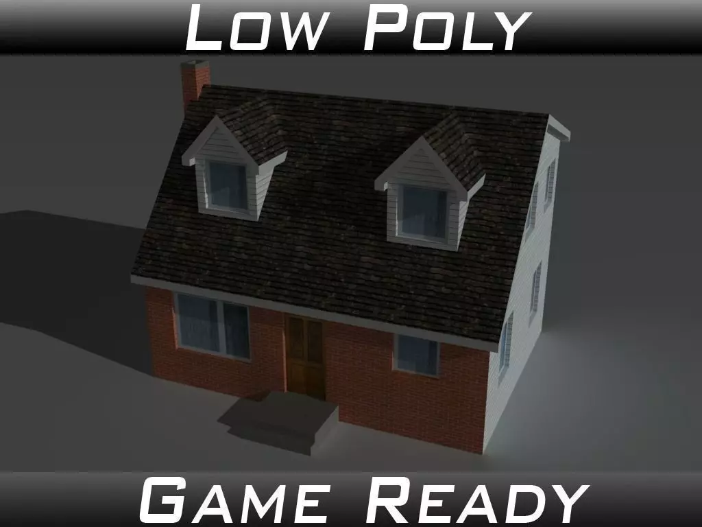 House 6 Low-poly 3D model_0