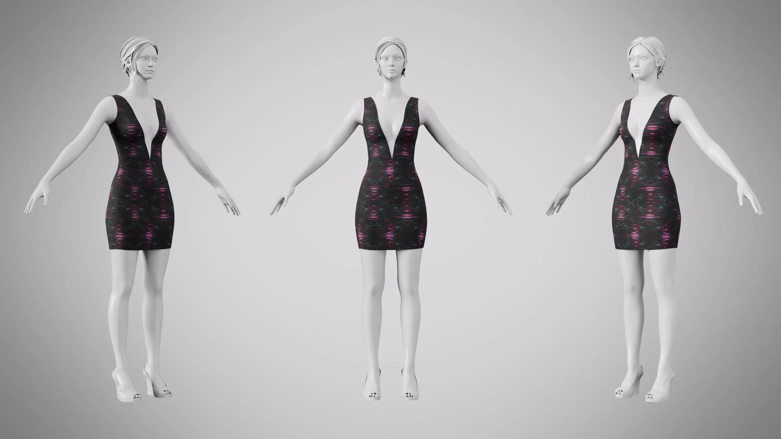 Dress 34 Light Burst Static Low-poly 3D model