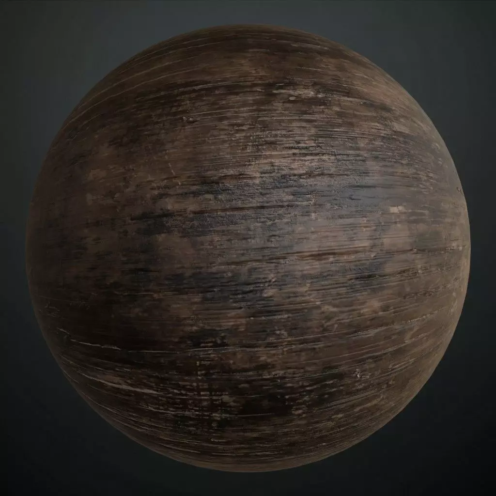 Polished Walnut Herringbone Parquet PBR Seamless Texture