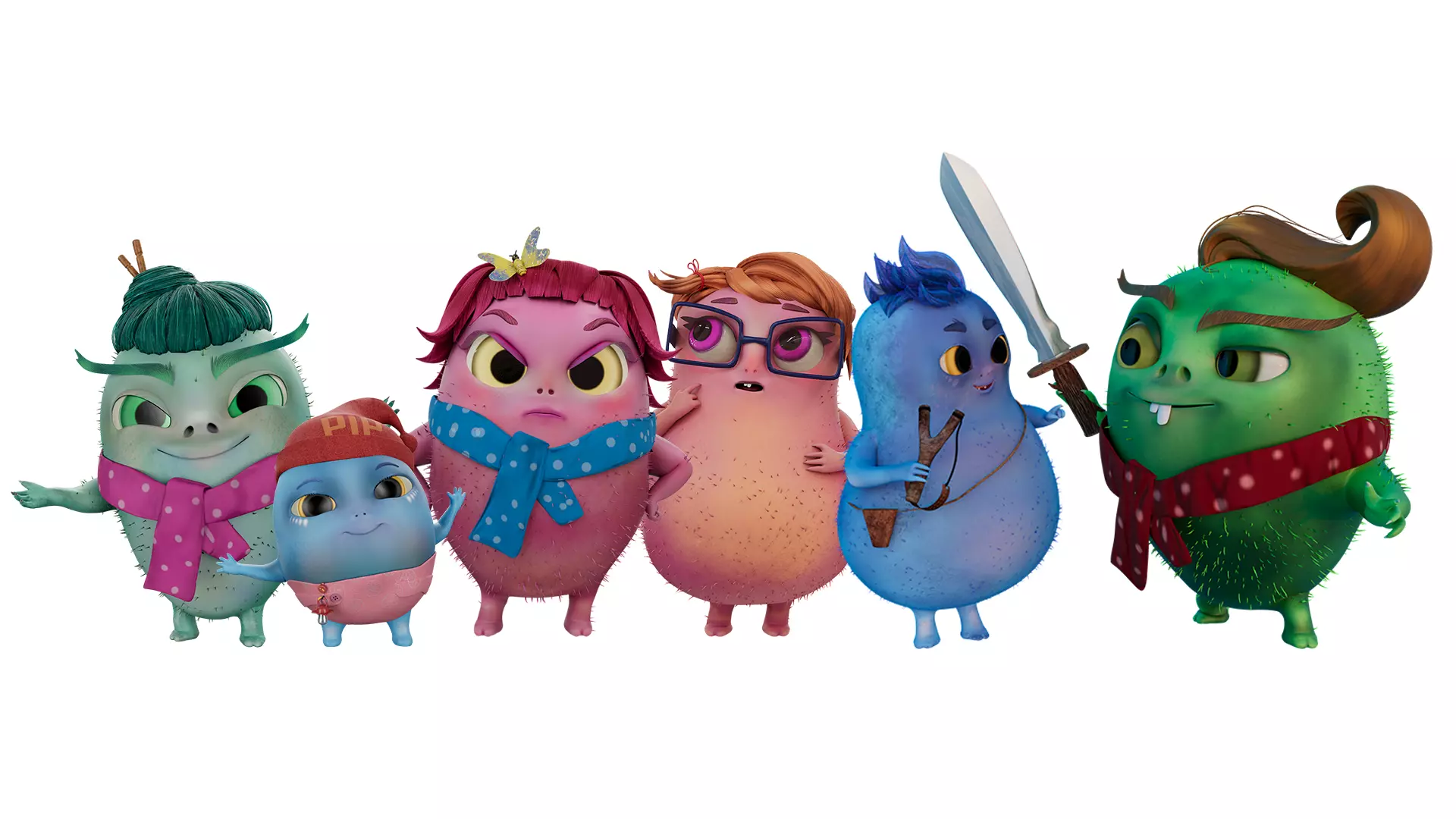 Jelly Family Rigged Low-poly 3D model