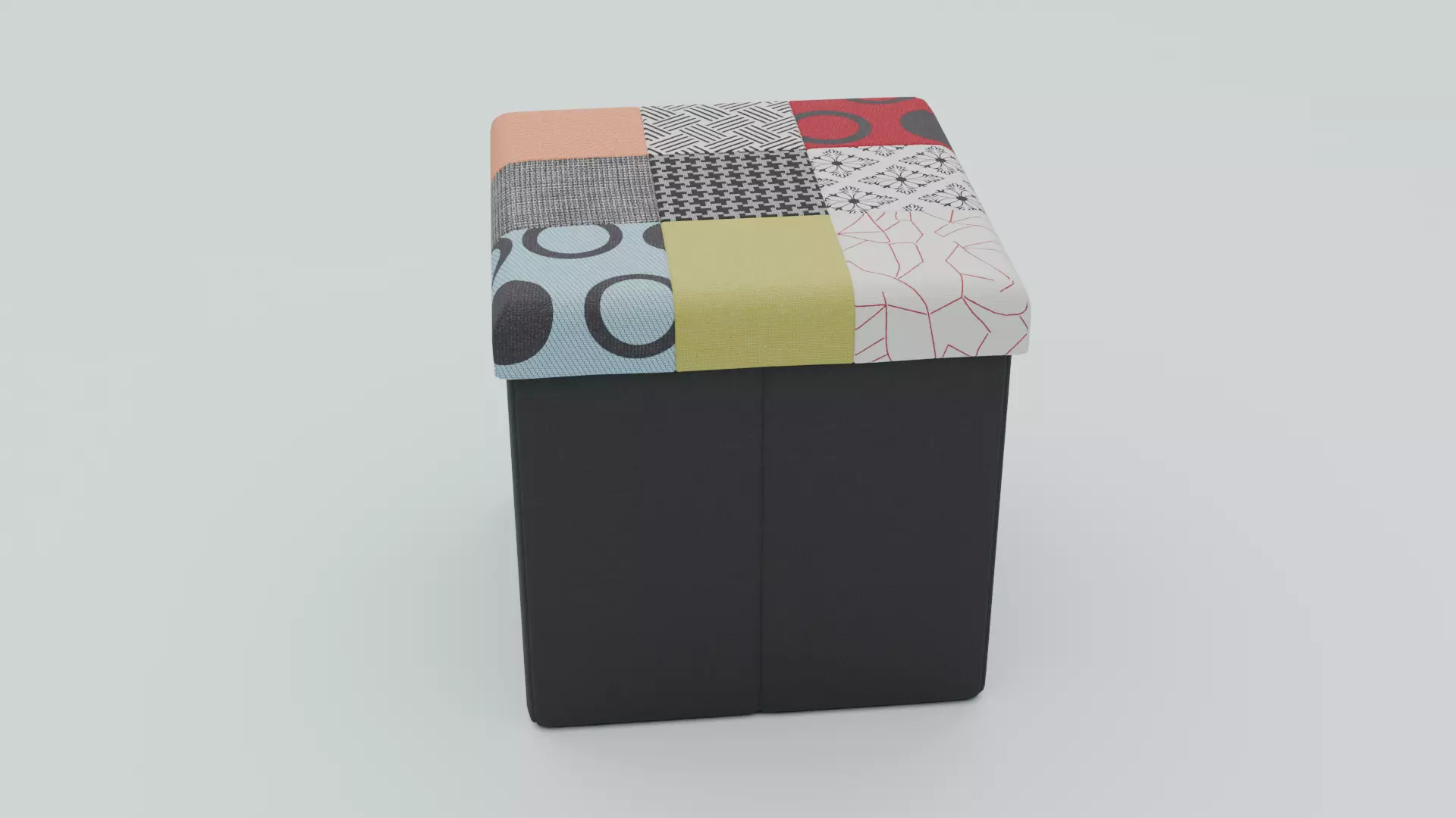 Seat Stool with Storage Box Low-poly 3D model