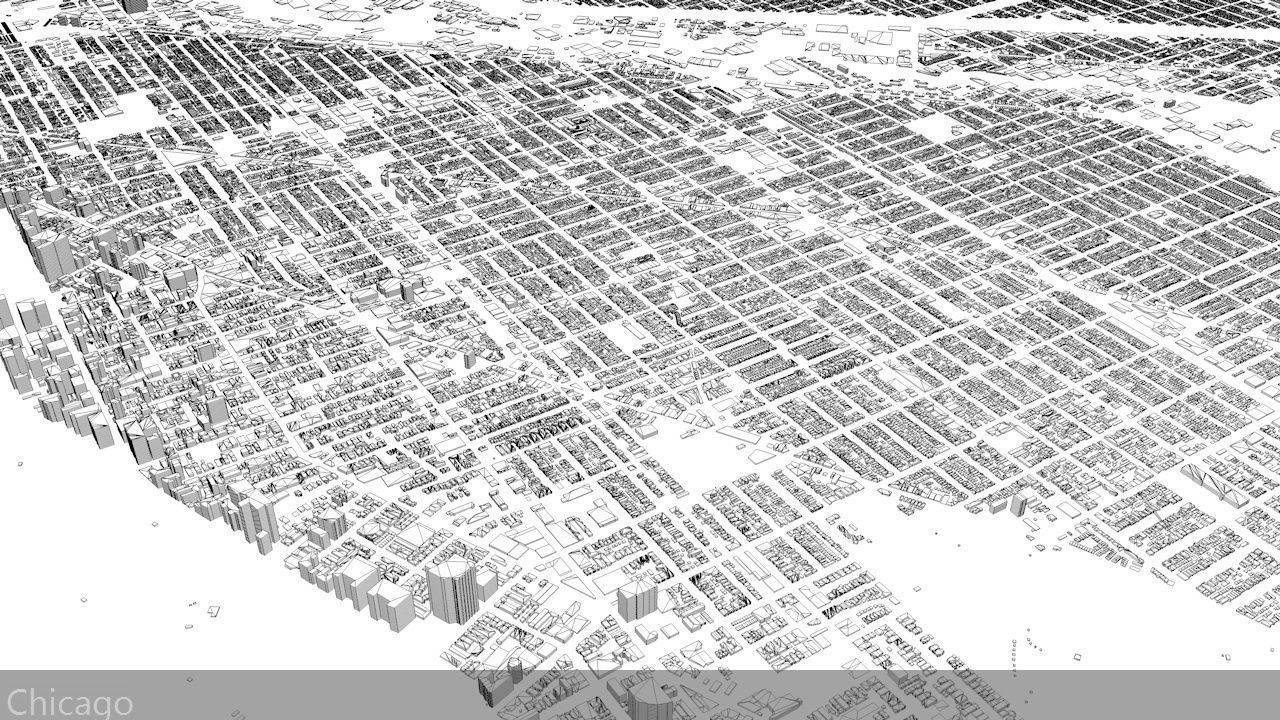 Chicago Streets and Buildings 3D model_7
