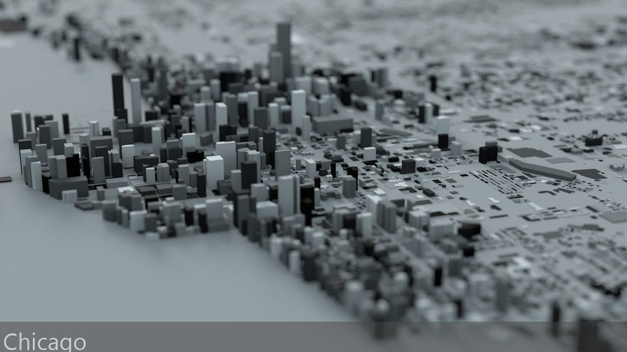 Chicago Streets and Buildings 3D model_2