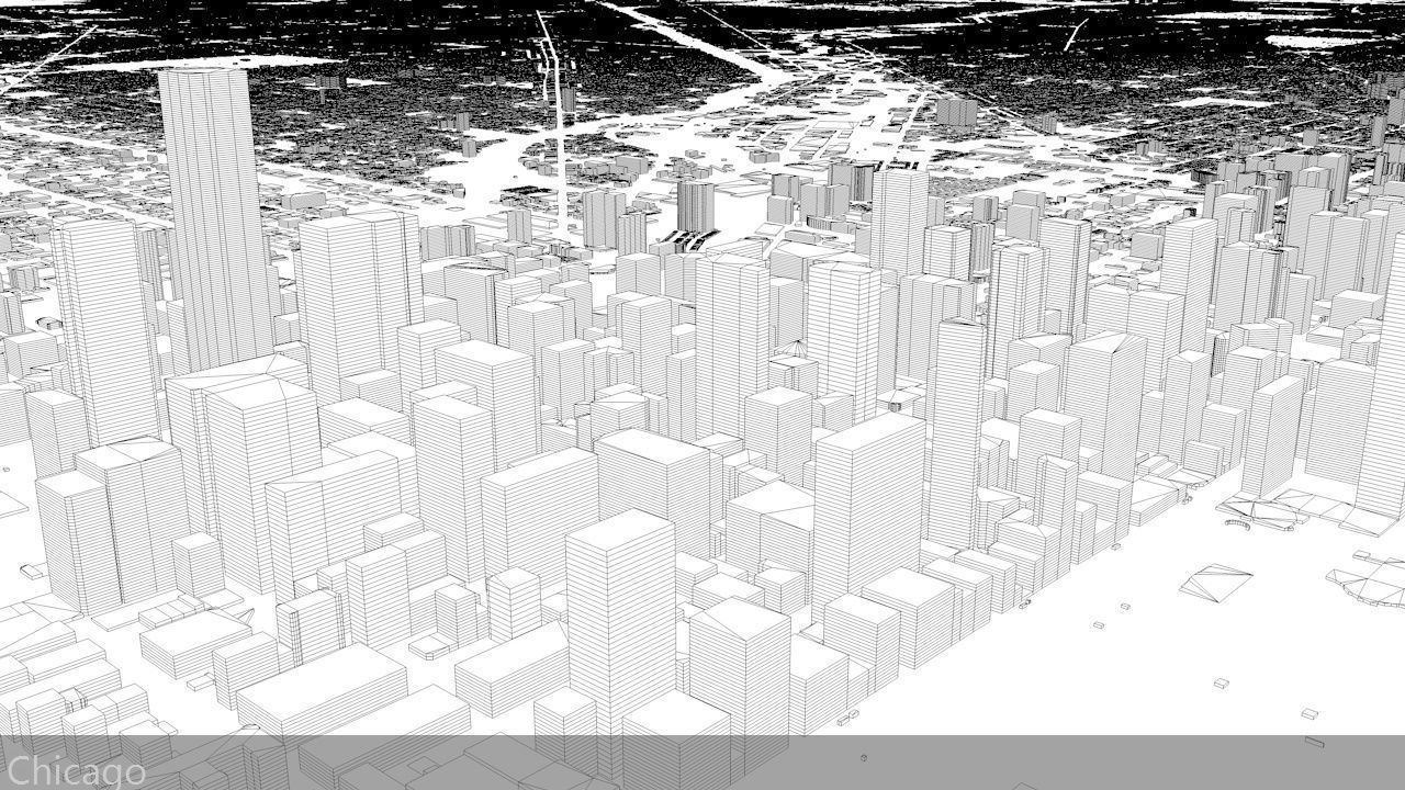 Chicago Streets and Buildings 3D model_6