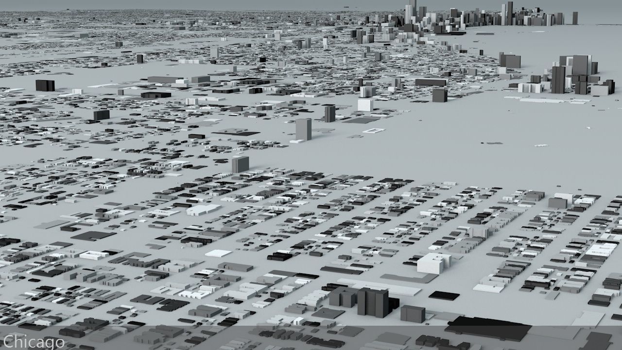 Chicago Streets and Buildings 3D model_3