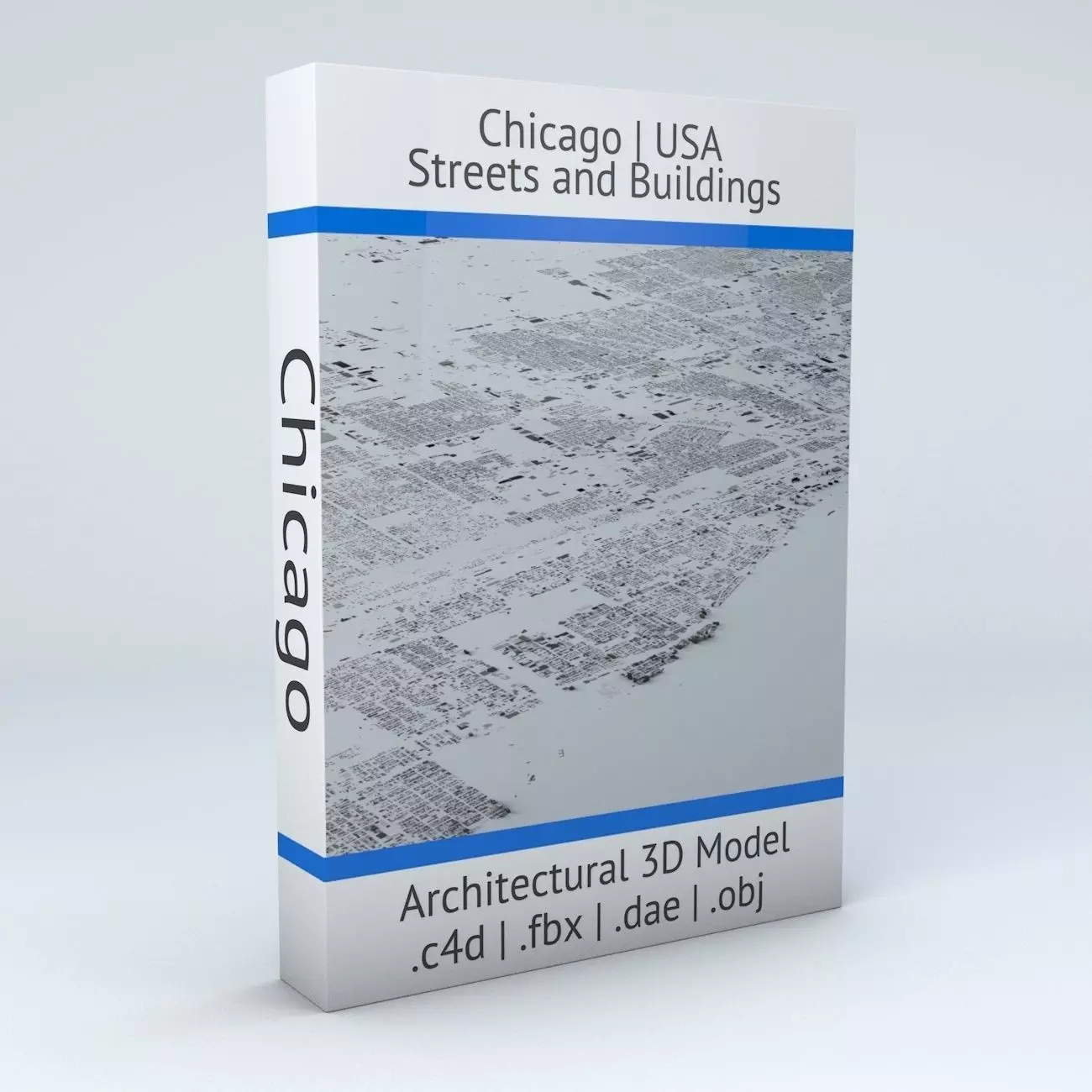 Chicago Streets and Buildings 3D model_0