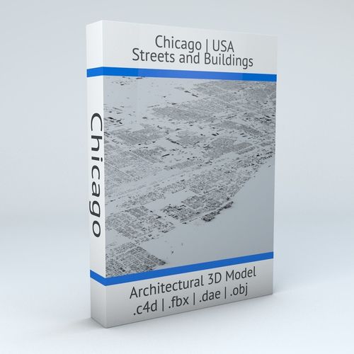 Chicago Streets and Buildings 3D model