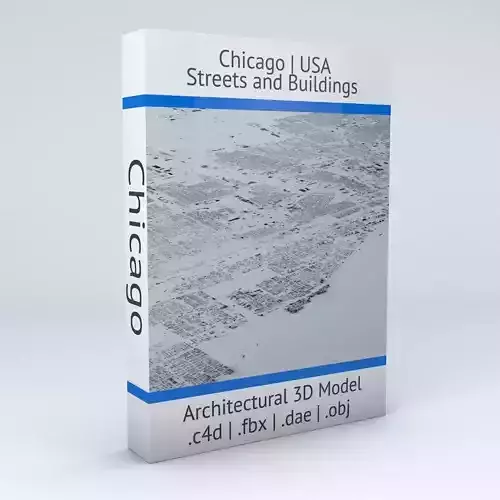 Chicago Streets and Buildings 3D model