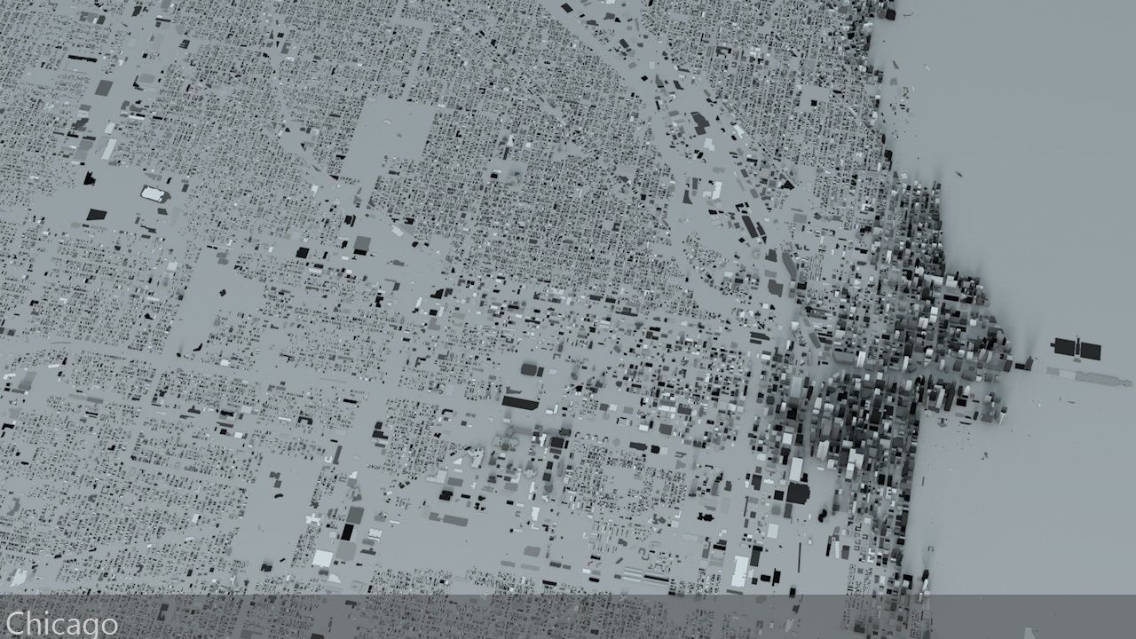 Chicago Streets and Buildings 3D model_4