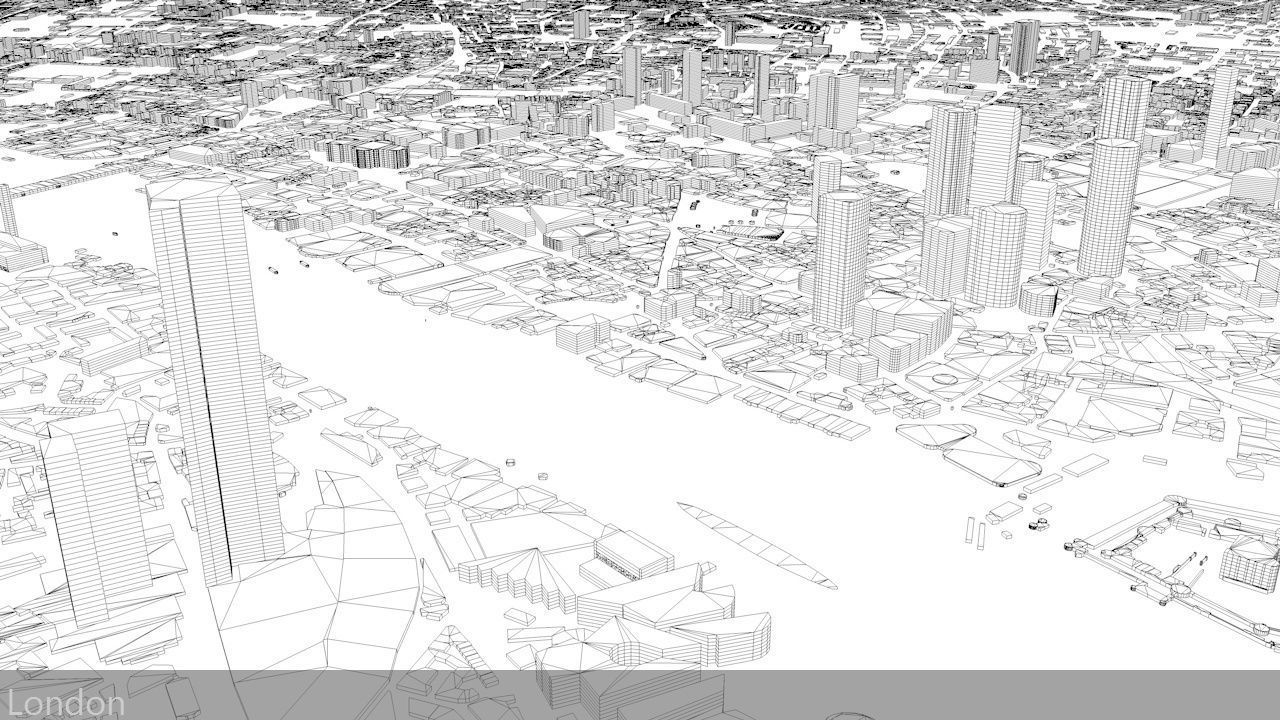 Greater London Streets and Buildings 3D model_6