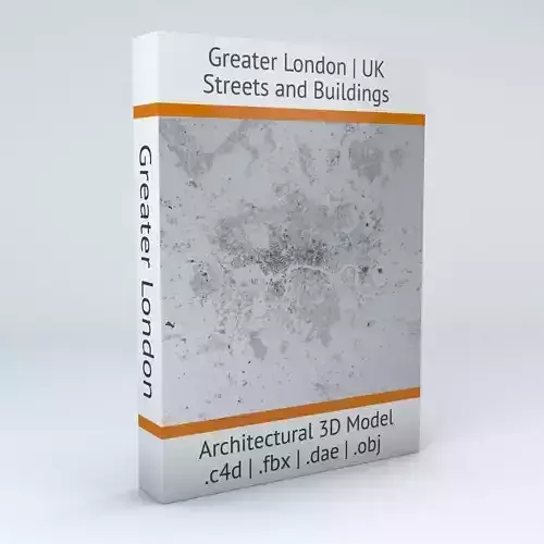 Greater London Streets and Buildings 3D model Greater London Streets and Buildings 3D model