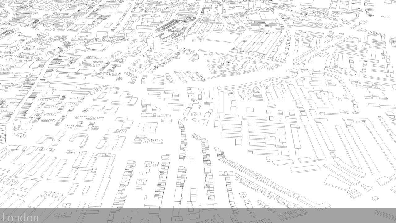 Greater London Streets and Buildings 3D model_8