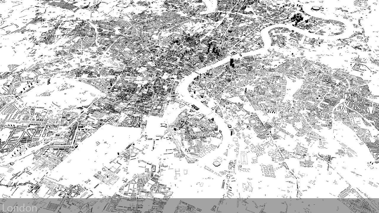 Greater London Streets and Buildings 3D model_9