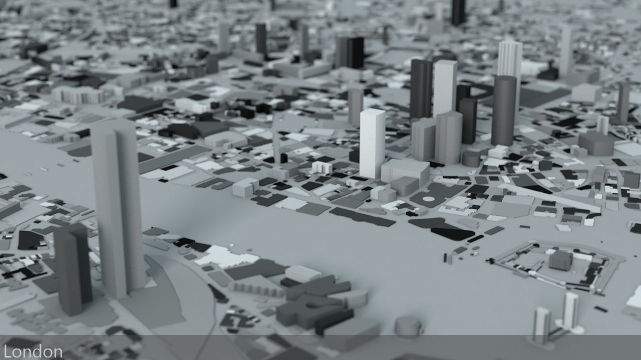 Greater London Streets and Buildings 3D model_1