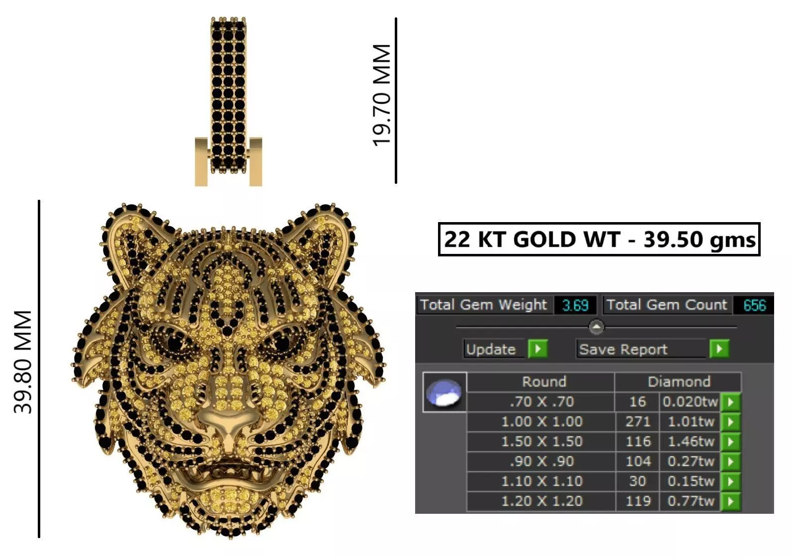 TGER FACE STL HIP HOP WORK 3D print model