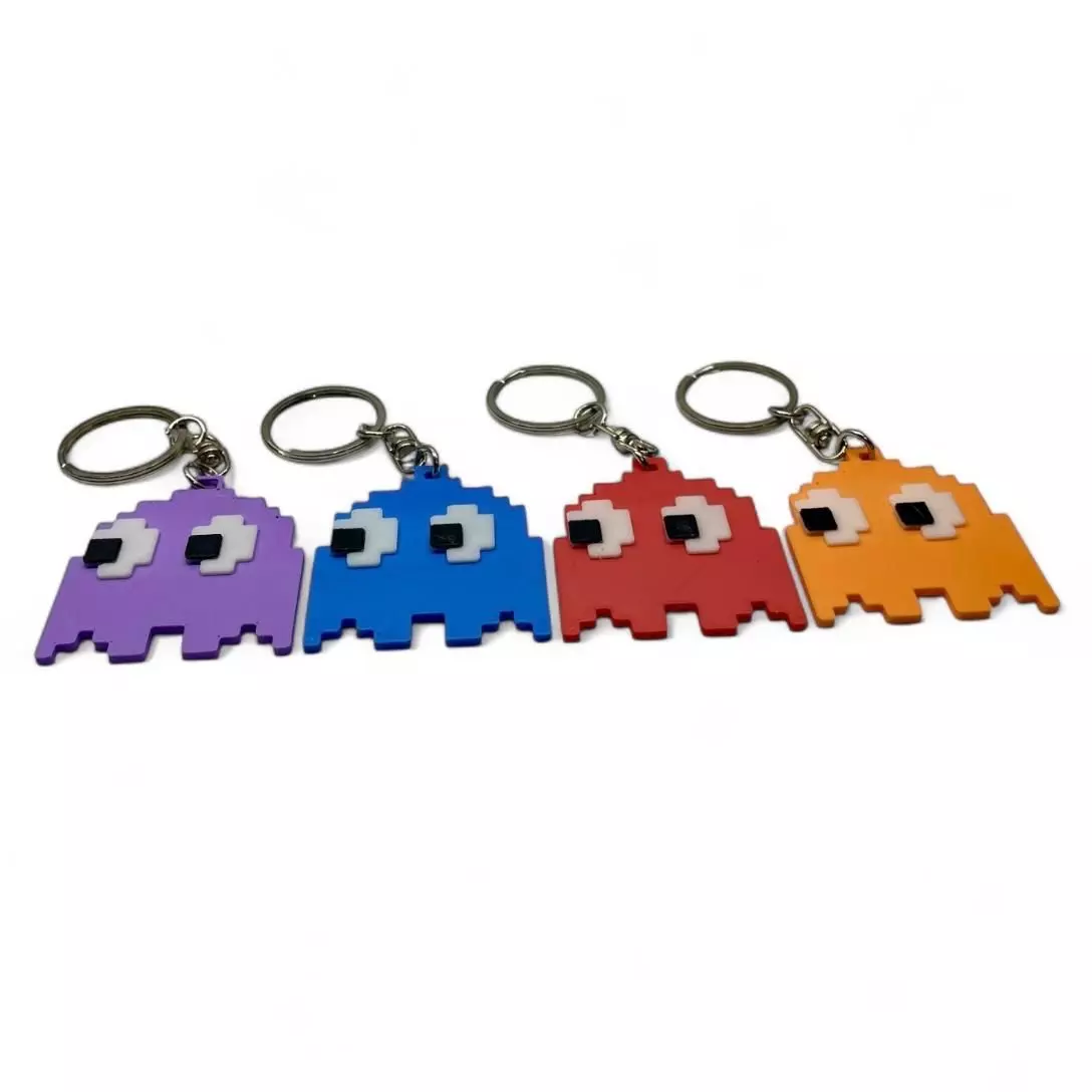Pac-Man Ghost Keychain Collection - 3D Printable STL Files 3D print model