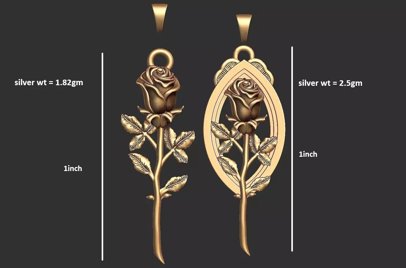 ROSE CAD STL 3D DESING 3D print model