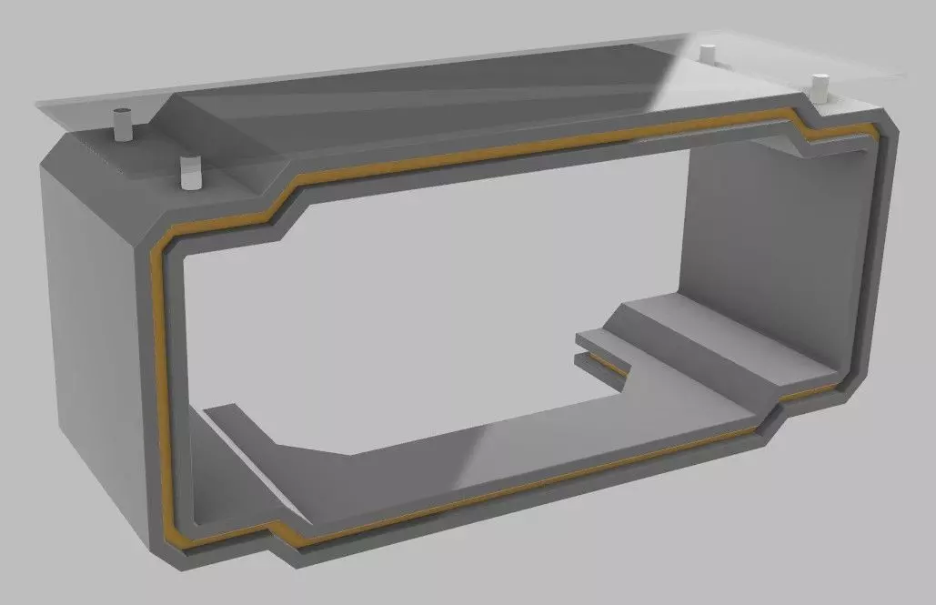 Futuristic Office Table Free 3D model