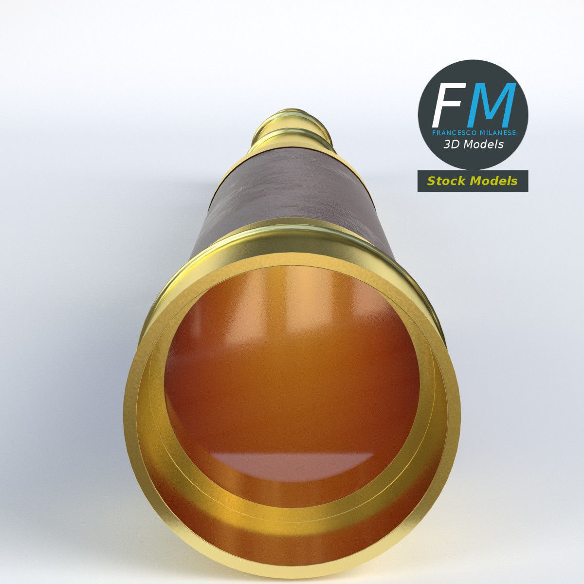 Spyglass telescope 3D model_3