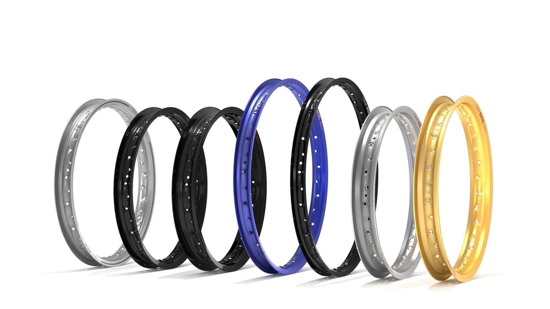 EXCEL Takasago Rims Pack Low-poly 3D model_3