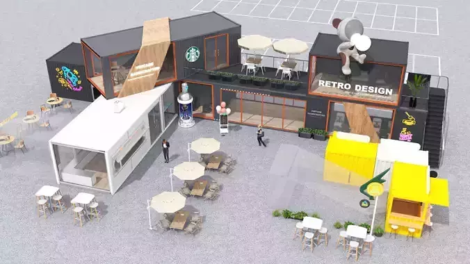 container revamped commercial street 3D model