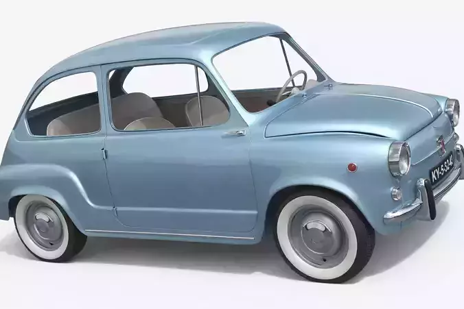 Classic Fiat 600 Vintage European Compact Car
