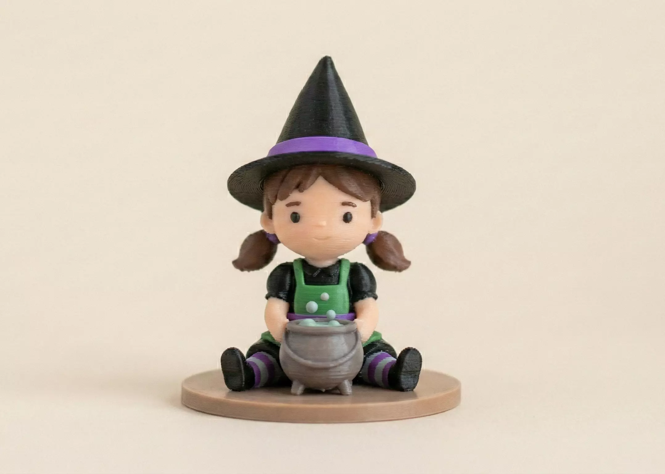 Cute Witch Figurine 3D Printable STL 3D print model