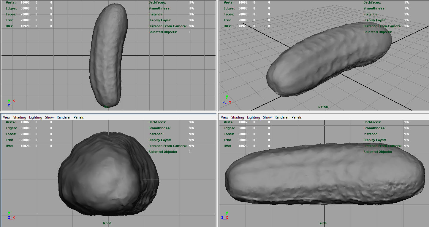 Cucumber Low-poly 3D model_6