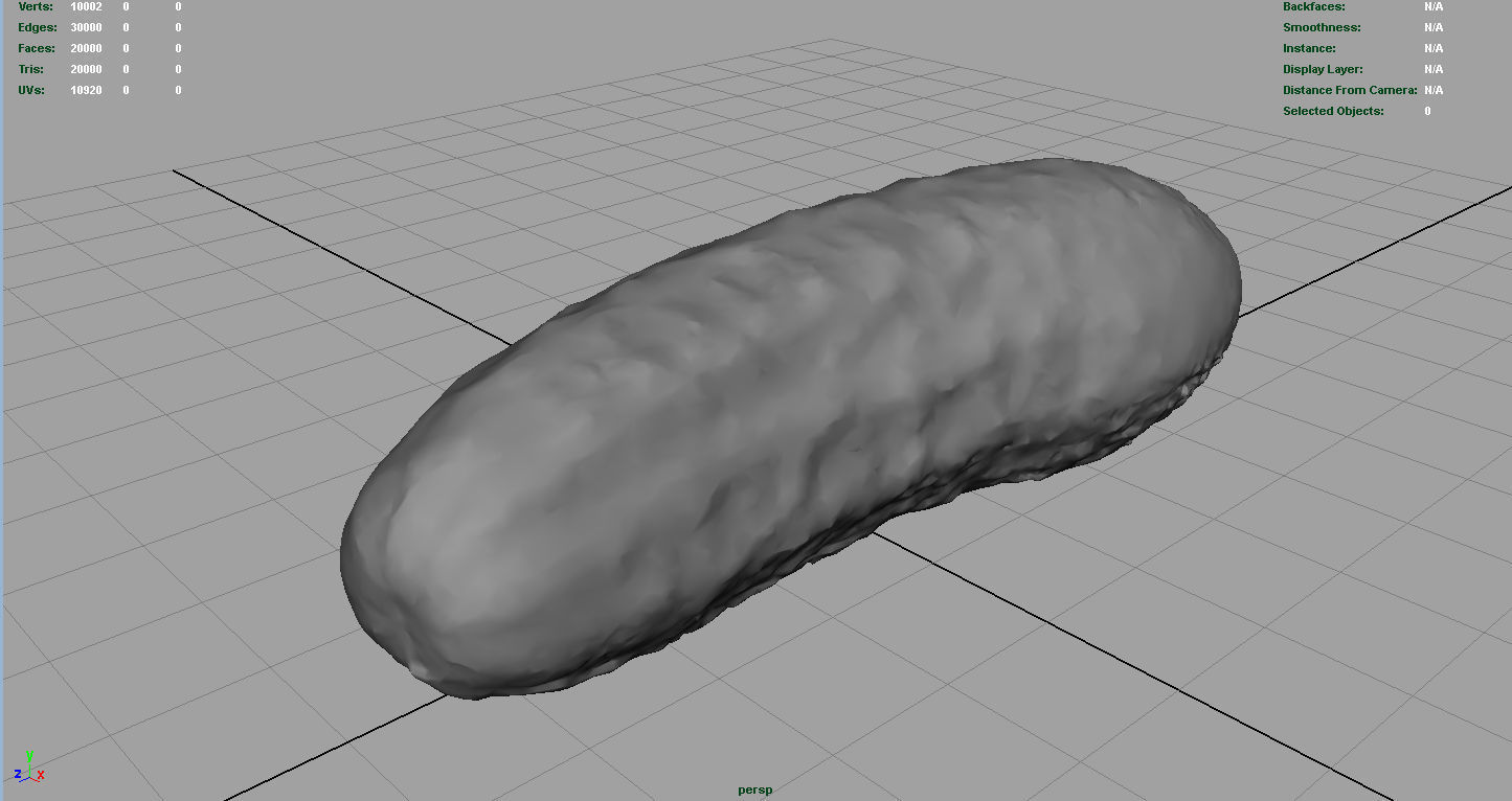 Cucumber Low-poly 3D model_3