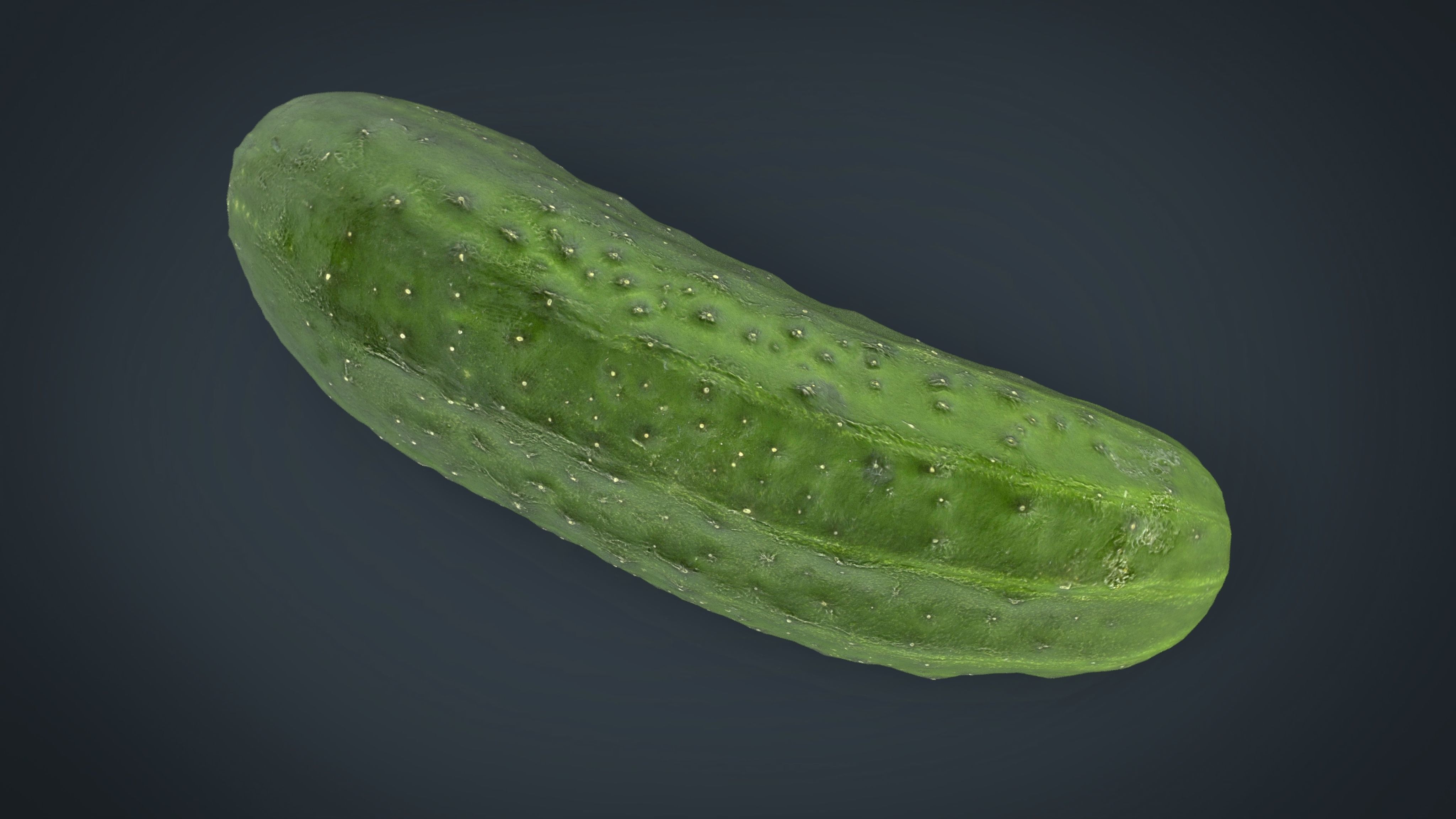 Cucumber Low-poly 3D model_5